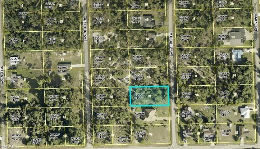Aerial view of property's location