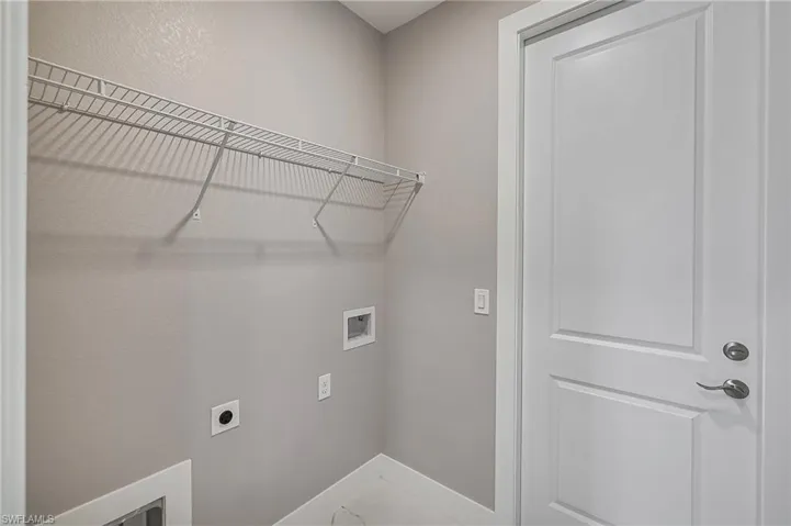 Empty room with baseboards and marble finish floor