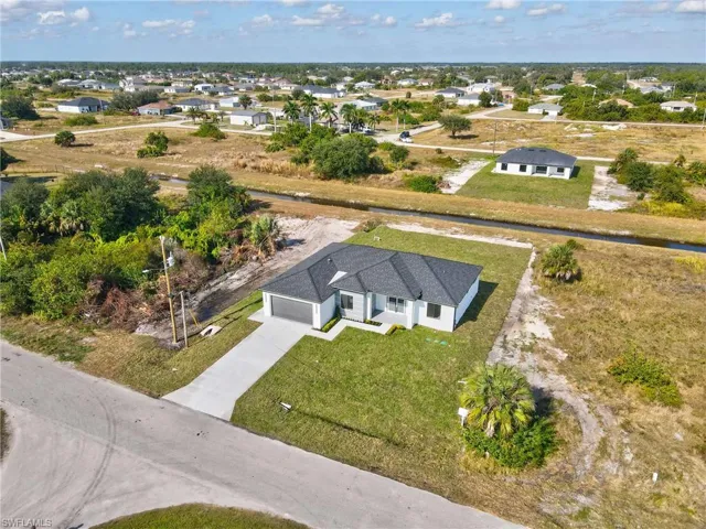Aerial view of residential area