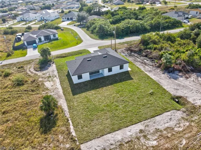 Aerial view of residential area