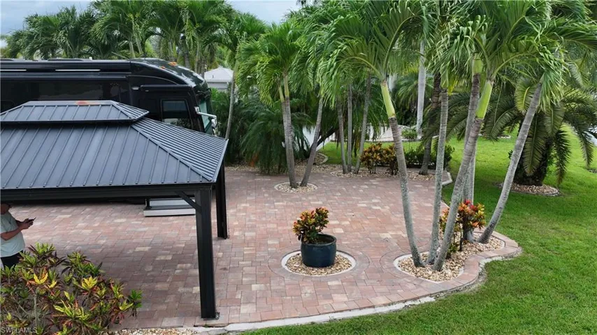 View of patio / terrace featuring a gazebo