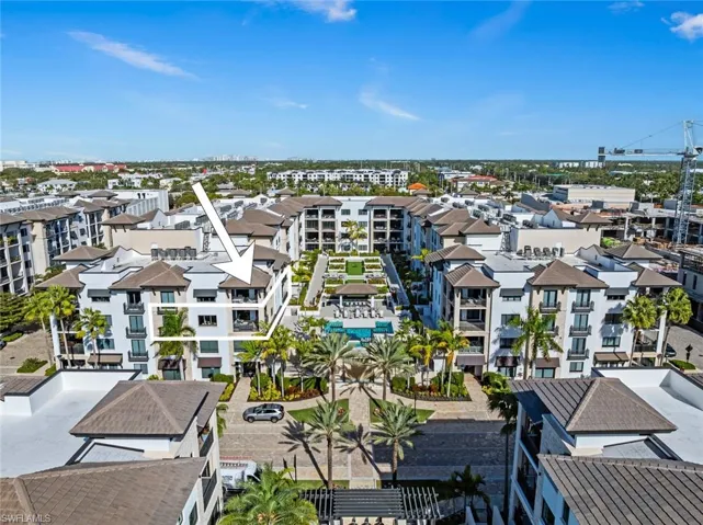 Aerial view of apartment complex