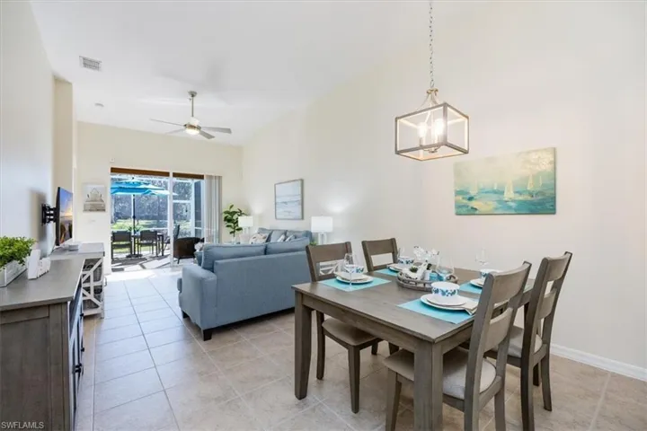 Open Dining/Living with Vaulted Ceilings