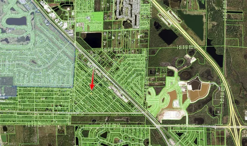Aerial overview of property's location