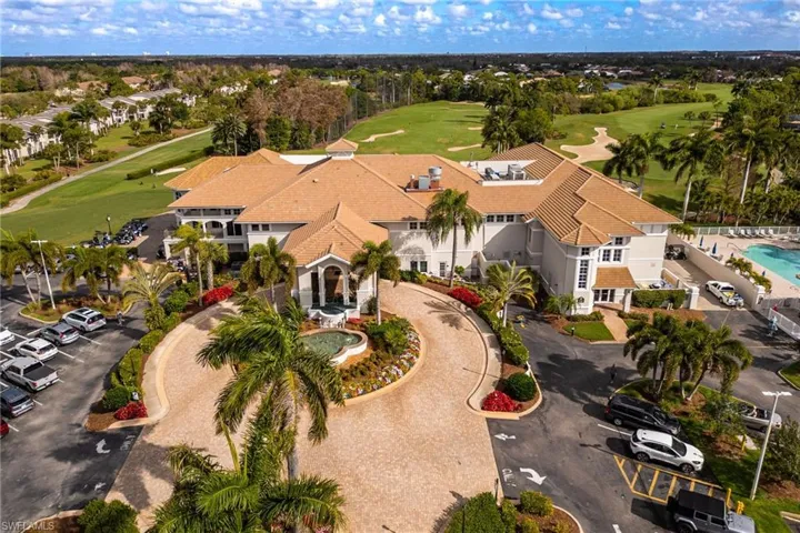 Drone / aerial view of a golf course