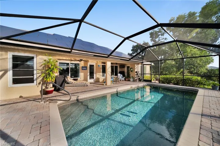 Solar Heated Pool with Screen Covered Lanai