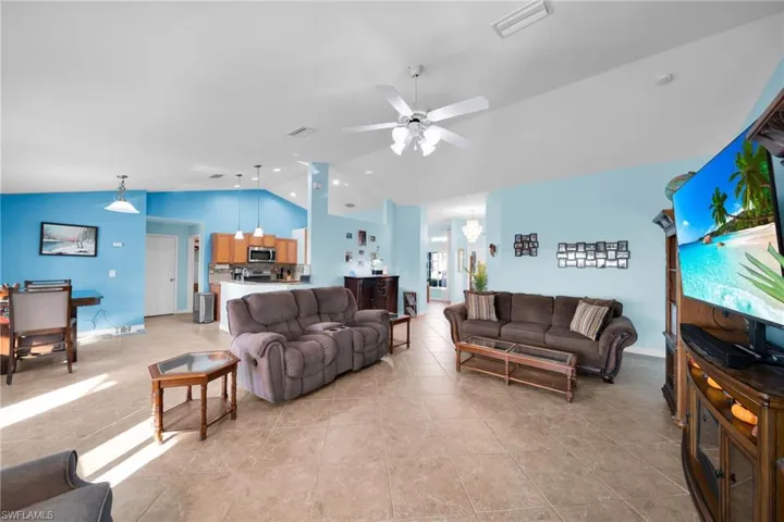 Great Room view, Informal Dining, Kitchen, Front Door, Formal Dining, Den