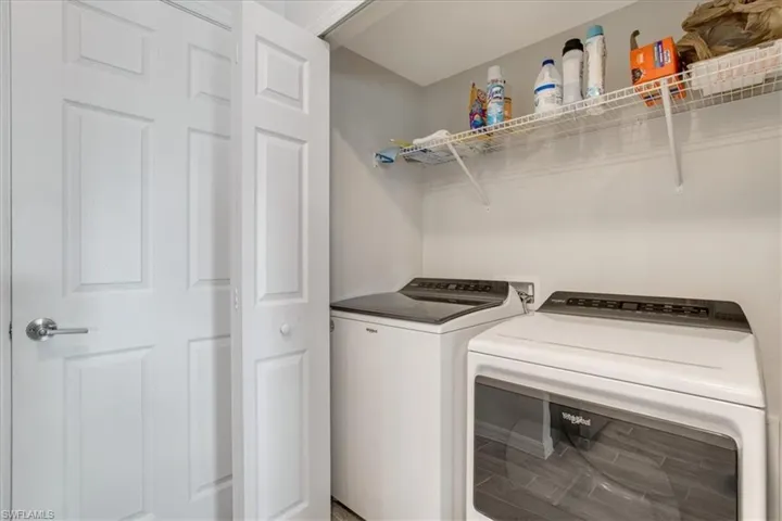 Laundry area with independent washer and dryer