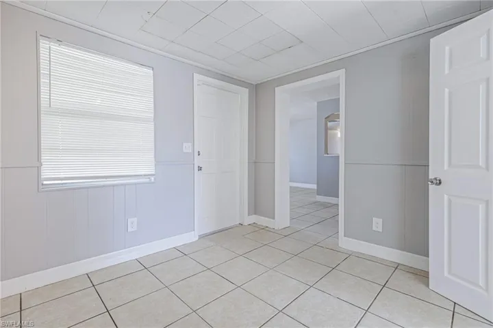 View of tiled spare room