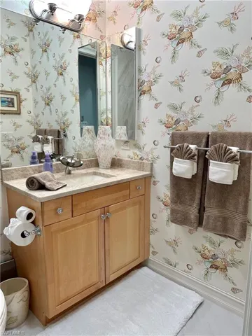 Bathroom featuring toilet and vanity