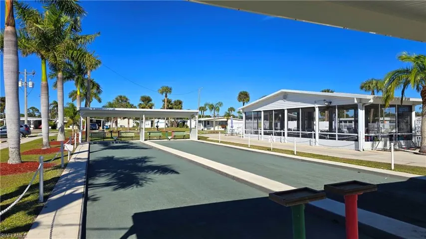 View of property's community featuring a bocce ball area