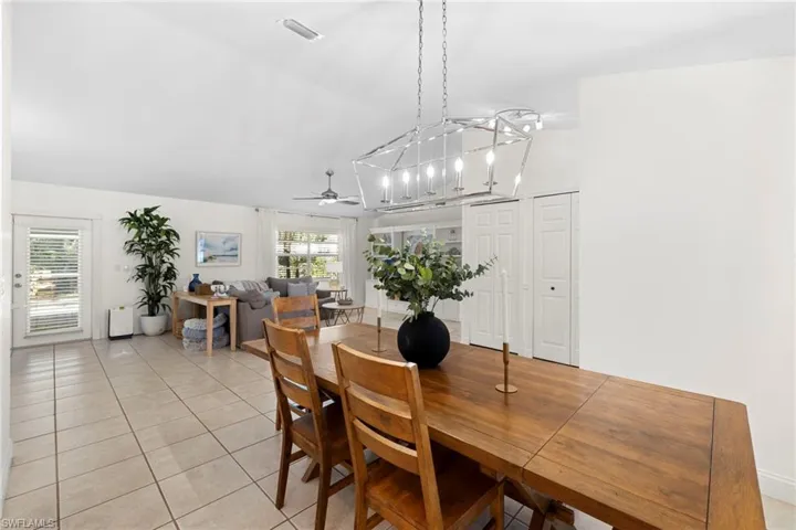 View from dining area to living room