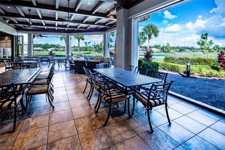 Screened outdoor dining