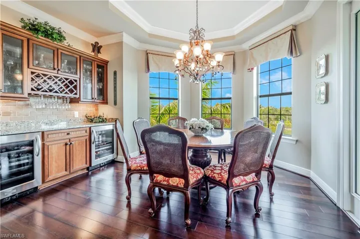 Wine Bar with wine rack, wine cooler and a beverage cooler
