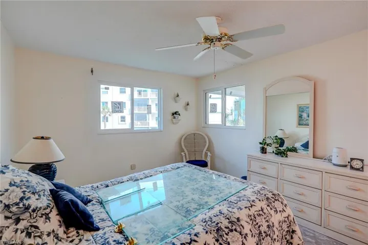 Bedroom with a ceiling fan