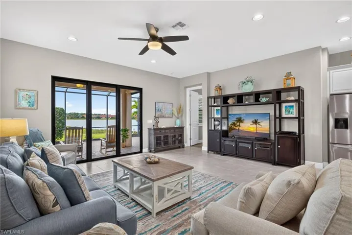 Large, open living area with access to large patio/lanai