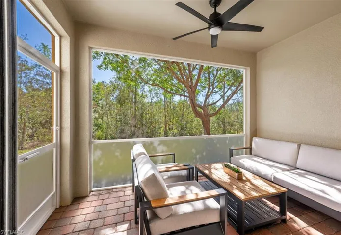 Screened in Patio with Brick Pavers