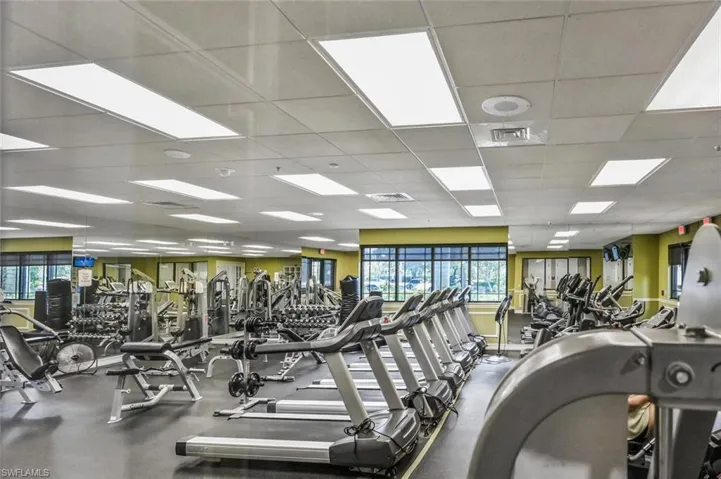 Gym with a drop ceiling