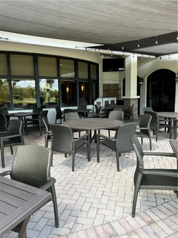 Outside dining area at clubhouse