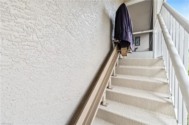 Unit has chair lift outside- can be removed