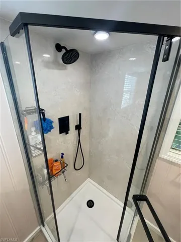 Bathroom with a shower stall