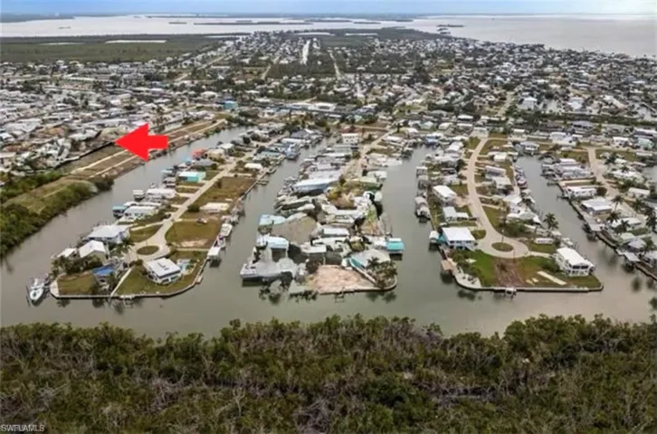 Aerial perspective of amazing boating access!