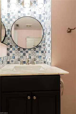 Bathroom featuring vanity
