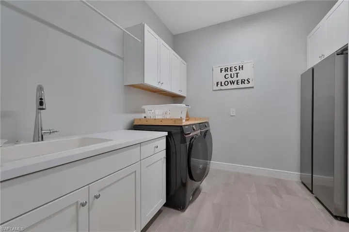 Laundry Room with Storage Built In
