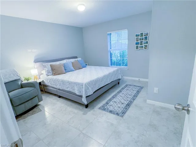 View of tiled bedroom