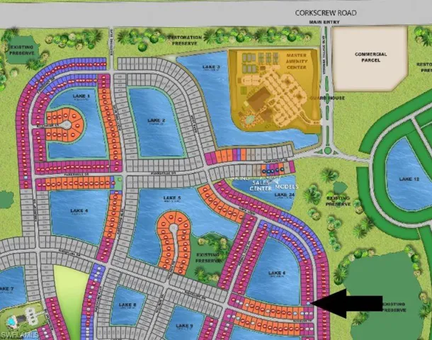 Site map: Lot 610, water view, western facing lanai