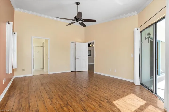 Primary bedroom- walk in closet at end
