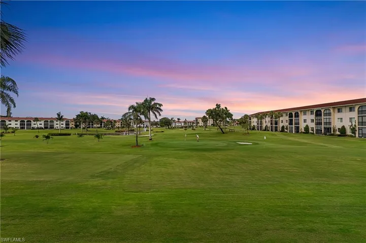 Sunset on the golf course