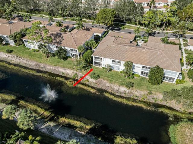 Aerial View of pond and back of building