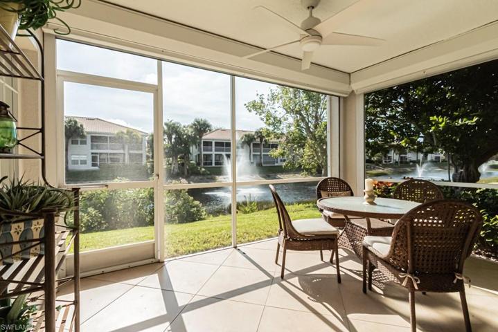 Screened lanai has a lovely view and is complete with electric shutters for storm protection