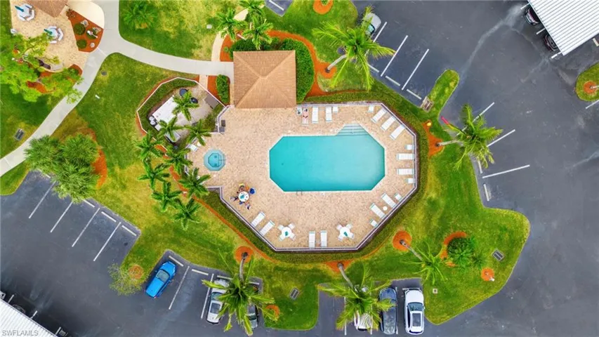 Birds eye view of property