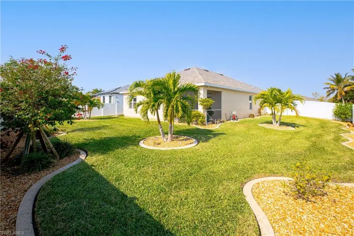 Beautifully landscaped yard