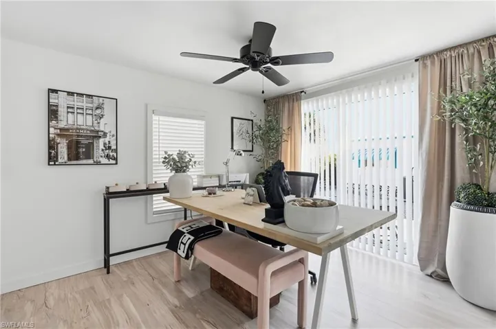 Bedroom used as an office