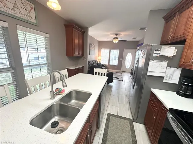 Kitchen looking toward rear of home