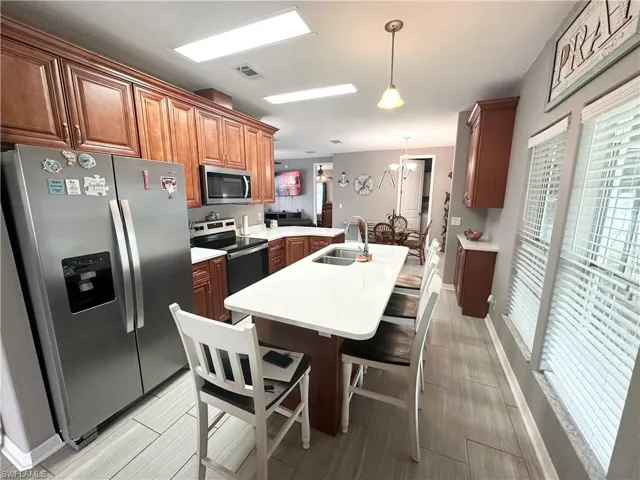 Kitchen looking toward rear of home