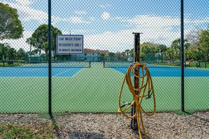 View of tennis court