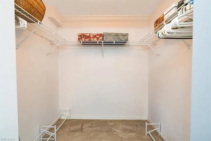 View of walk in closet