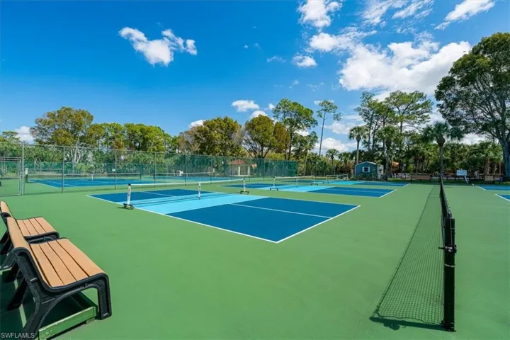 View of tennis court