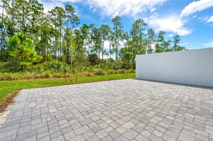 Extended Paver Patio overlooks nature preserve