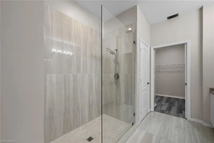 Large walk-in shower