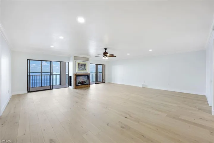 Expansive Great Room with new coastal European Oak wood floors