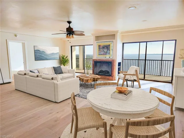 Great room virtually staged