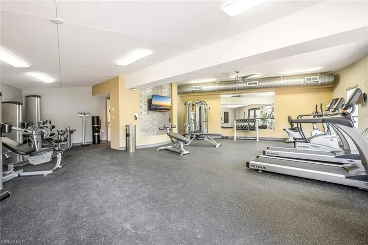 Brand new equipment in the fitness center makes exercising a delight!