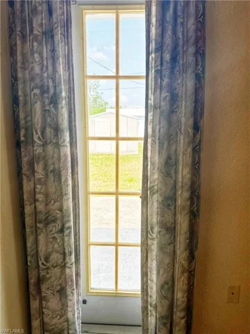View of French door to open patio