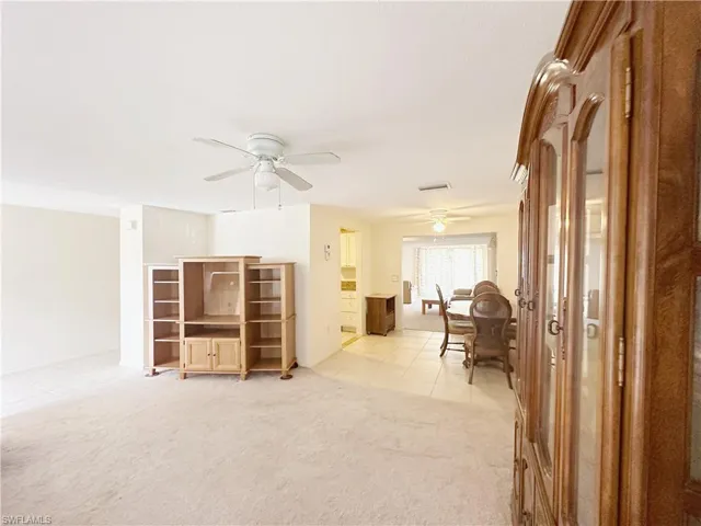 Looking past dining area to great room
