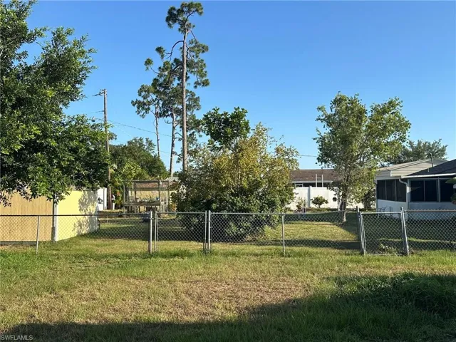 View of yard looking South